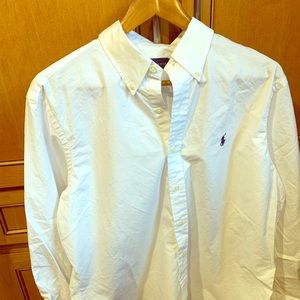 Men’s Ralph Lauren large white button down shirt